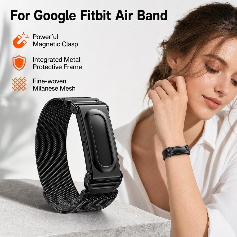 Milanese Loop Magnetic - Wrist Band For Google Fitbit Air