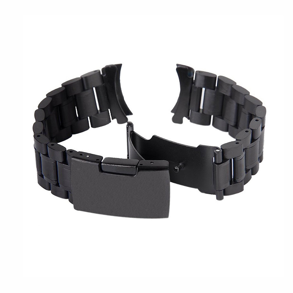 Curved Spring Bar - 4Pcs Stainless Steel Watch Band Black