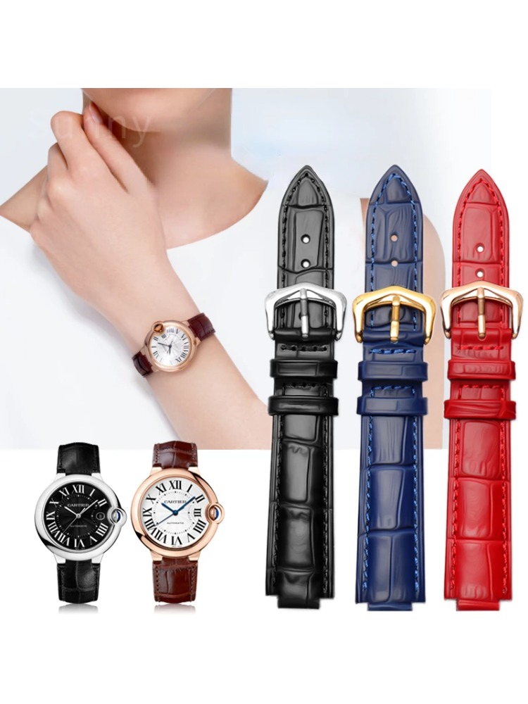 Genuine Leather Watch Strap fo - огляд і ціна Cartier Watch Ballon Bleu