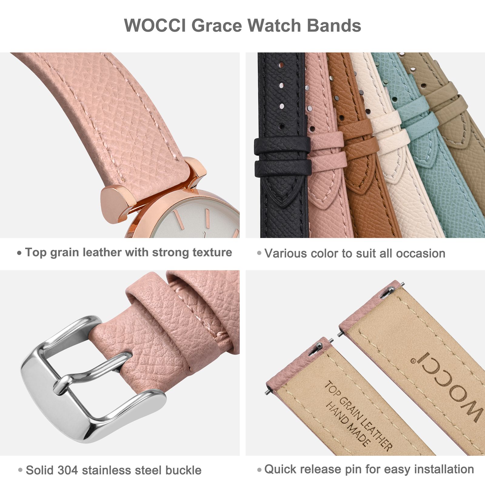 WOCCI Top Grain Leather Watch  - огляд і ціна Suede Strap Watch